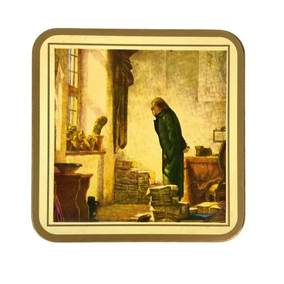 Pimpernel Coasters Carl Spitzweg Fine Art Cork Back Set Of 6 Made In England - Picture 6 of 11